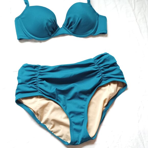 J. Crew XXS Teal Bikini set - Picture 1 of 7